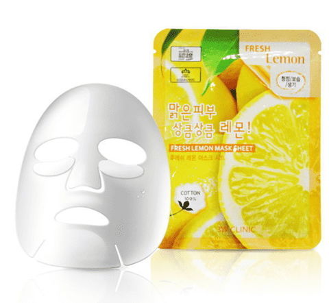 Тканевая маска для лица ЛИМОН Fresh Lemon Mask Sheet, 3W CLINIC
