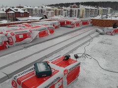 Монтаж плоской кровли из ПВХ мембраны на коттедже в г. Екатеринбург, ул. Майская 27