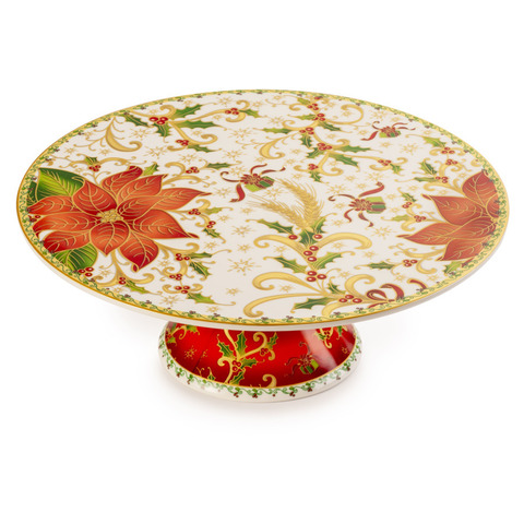 Блюдо для торта 28см Lamart Palais Royal Рождественская звезда