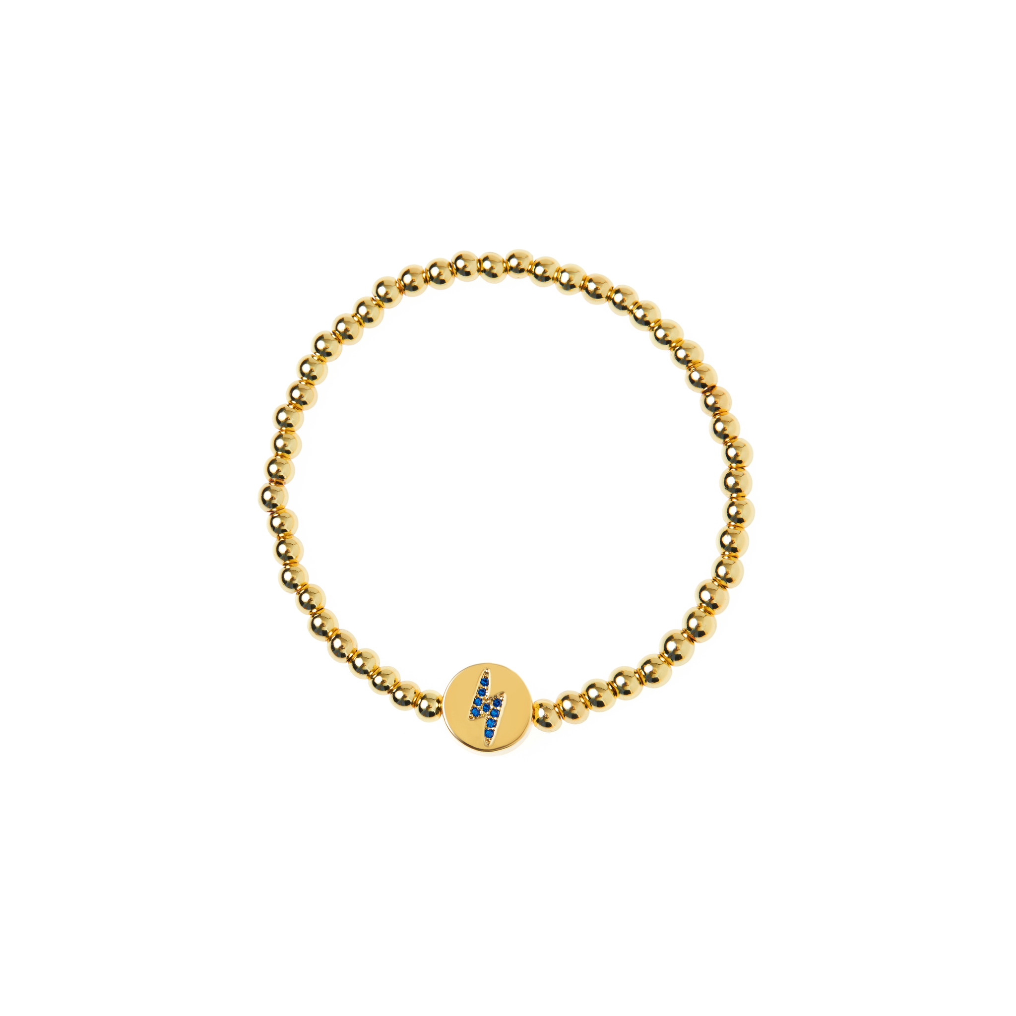 DÉJÀ VU Браслет Gold Lightning Crystal Bracelet - Dark Blue déjà vu браслет gold baguette crystal bracelet
