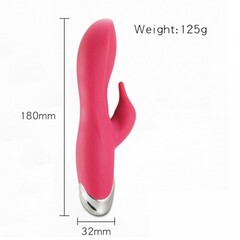 Вибратор с клиторальным стимулятором розовый