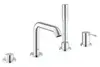 GROHE Essence 25251001 Смеситель для ванны на 4 отверстия, на край ванны, хром