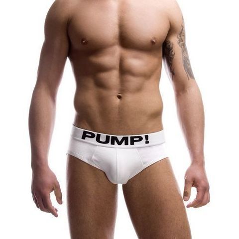 Мужские трусы брифы Pump Brief White PU014-1