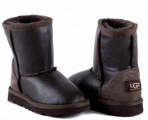 Ugg Kids Classic Short Metallic Chocolate