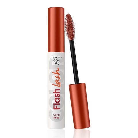 Golden Rose Тушь FLASH LASH COLORED тон 06_CORAL ROSE кораллово-розовый
