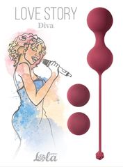 Набор бордовых вагинальных шариков Love Story Diva - 