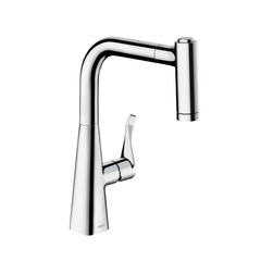 Смеситель для кухни с выдвижным изливом и лейкой Hansgrohe Metris 14834000 фото