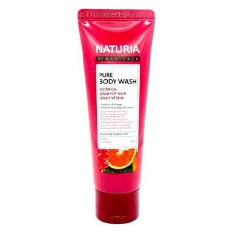 Гель для душа с апельсином, клюквой и зеленым яблоком Evas Naturia Pure Body Wash Cranberry & Orange 100ml