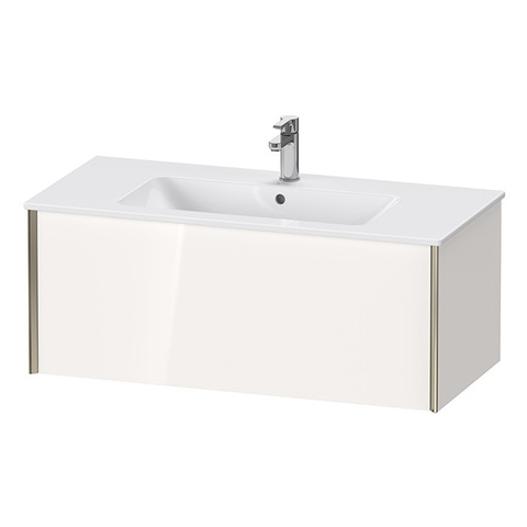 Duravit XViu Тумба подвесная 400x1010x480мм, для раковины #233610, 1 ящик, цвет: белый глянцевый/champagne matt XV40270B122