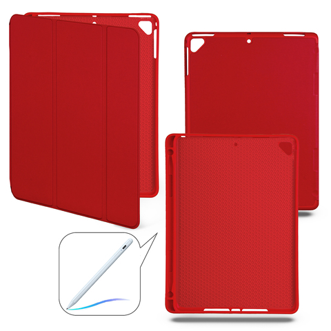 Чехол книжка-подставка Smart Case Pensil со слотом для стилуса для iPad 5, 6 (9.7") - 2017, 2018 (Красный / Red)