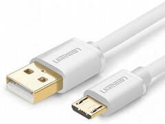 Кабель UGREEN US289 (60142) USB-A to Micro USB Cable Nickel, 1,5м, белый