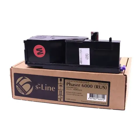 Тонер-картридж БУЛАТ s-Line 106R01632 (RUS) для Xerox Phaser 6000, WC 6015 (Пурпурный, 1400 стр.)