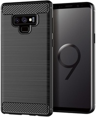 Чехол для Samsung Galaxy Note 9 цвет Black (черный), серия Carbon от Caseport