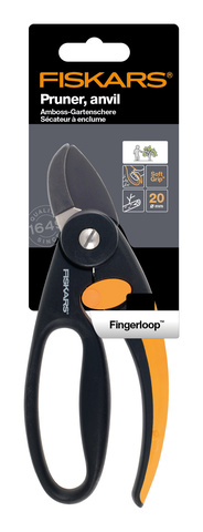 Секатор контактный Fiskars P43 черный/желтый (1001535)
