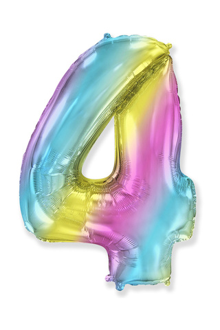 Цифра "4" Радуга