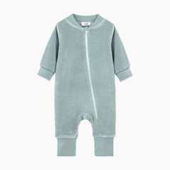 Велюровый комбинезон Mjölk Baby Blue, на манжетах, уценка