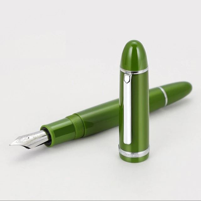 Перьевая ручка Jinhao 159 в акриловом корпусе. Цвет салатовый с серебристой отделкой, перо FМ (0.6-0,7 мм), колпачок закручивается. Sale 1500!