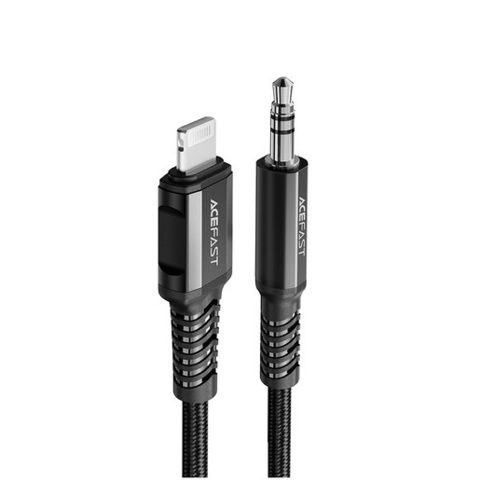 Кабель ACEFAST C1-06 Lightning to 3,5mm aluminum audio cable, черный