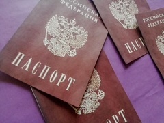 Вырезанные Вафельные Картинки для торта Паспорт (набор 4 шт, тонкая вафельная бумага)