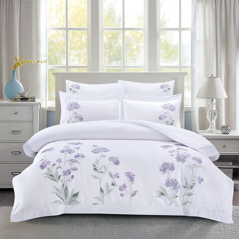 Постельное белье 2 спальное евро Asabella 2260-6 с вышивкой