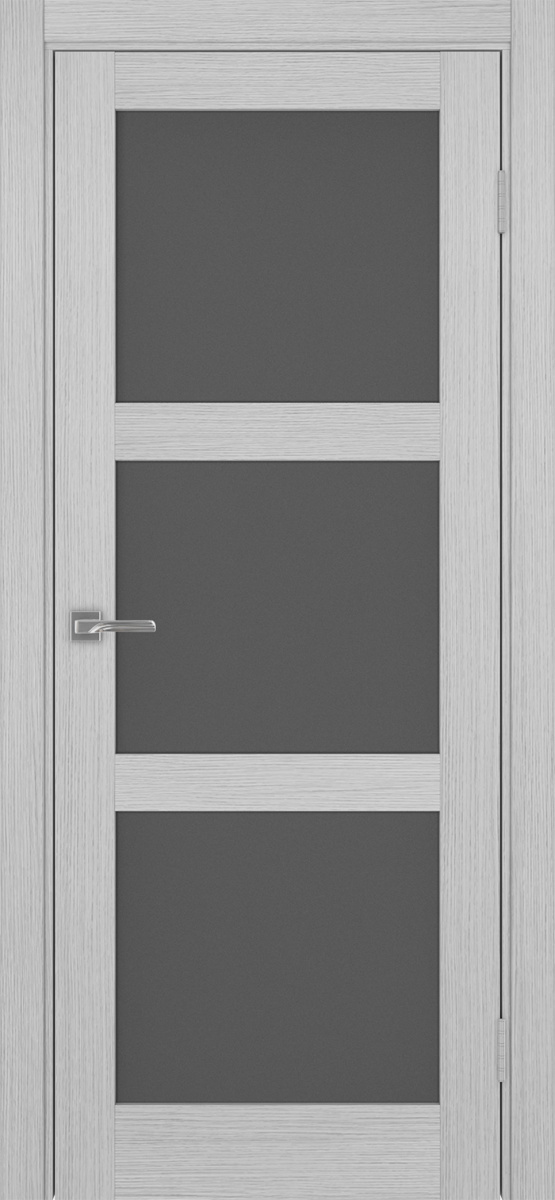 Дверь межкомнатная Оптима Порте Турин 530.222, цвет серый дуб, экошпон, стекло графит