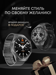 Мужские смарт часы наручные с видеоплеером и галереей DT5 pro