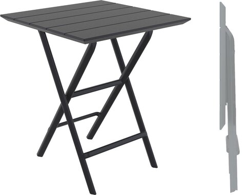 Стол пластиковый складной Siesta Contract Helen Folding Table 60, черный, 600х600х740 мм, черный