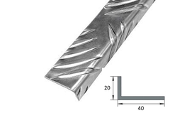 Угол рифленый Лука из алюминиевого листа Квинтет 40*20*1,5 Укв 01.2000.500