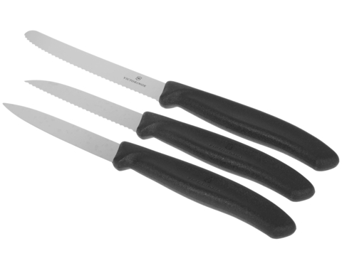 Набор ножей Victorinox для очистки овощей Swiss Classic, 3 предмета, чёрный (6.7113.3)