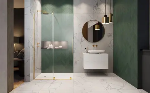 Radaway 10106438-09-01L Дверь Furo Walk-in Gold 43,8x200 прозрачное 8 мм левая 1/2 золото