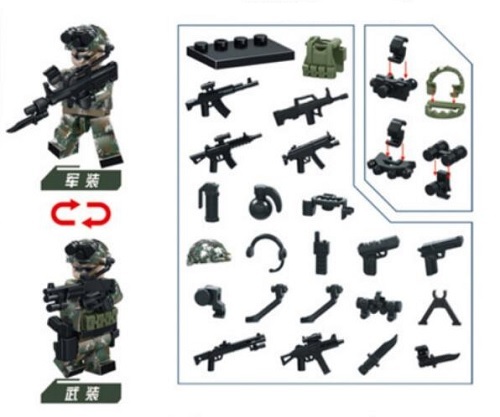 Минифигурки Военная Полиция  Комендатура серия 175