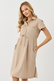 Платье для беременных и кормящих 18638 бежевый