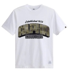 Футболка Alpha Industries Alpha Camo Logo Tee White (Белый)