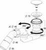 Radaway 578P 578P Clic-Clak Siphon 50