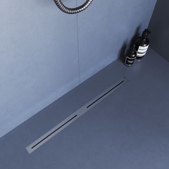 RGW 76215280-13 Душевой трап RGW SDR-52S-80 двухлинейный щелевой 800 Сатин ? 50 мм сифон + ножки, под плитку фото