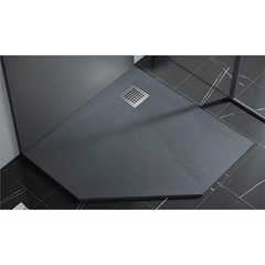 RGW 14155099-02-11 Душевой поддон 90*90*2,5 STONE TRAY Графит/Трапеция ? 90 мм Каменный фото