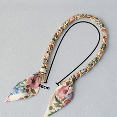 Ручка из цепочки(серебро) с платком S-40