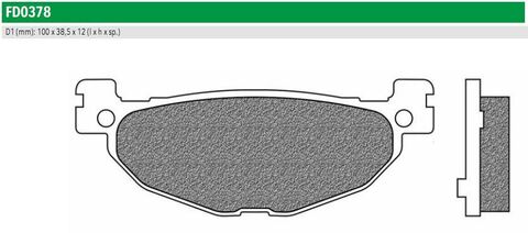 FD0378BE Тормозные колодки дисковые мото SCOOTER ELITE ORGANIC (FDB2200EF)   NEWFREN