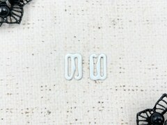 Крючки для бюстгальтера металл, 1,2 см, белый