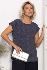 Блуза Милена (темно-синяя) Б14302-8М LT Collection