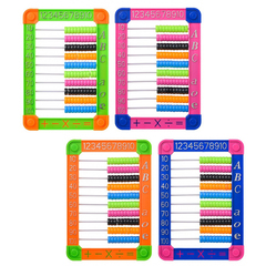Счеты детские MC-Basir, пластиковые на подставке, 26*18 см, цветные ассорти, для обучения счету ребенка