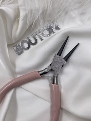 Круглогубцы серебристые с розовыми ручками