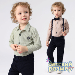 Костюм с рубашкой-боди (подтяжки, бабочка)