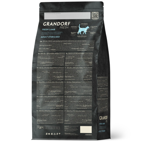 GRANDORF FRESH Свежее мясо ягненка с бататом для стерилизованных или пожилых кошек