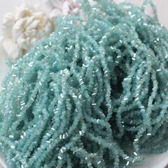 Хрусталь (стекло) граненный, аквамариново-мятный 4*3 мм, 1 нить, С031