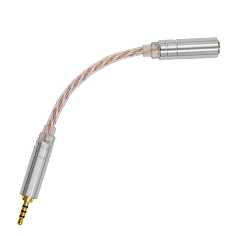 Кабель-переходник для наушников, усилителей и аудиотехники 2.5мм (Папа-баланс) на 3.5 (Мама-баланс)