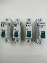 Автоматический выключатель 1-пол. 10А тип C 4,5кА серия ВА-101 DEKraft (4шт)
