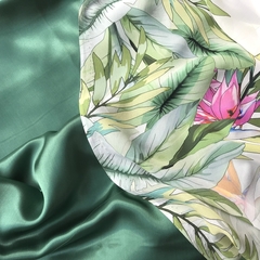 Шелк темно-зеленый  1076