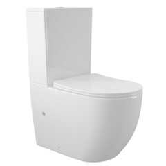 Aqueduto AQDSOVO10 AQD OVO Унитаз напольный 630*385 безободковый с бачком, сиденье с микролифтом, белый глянцевый фото