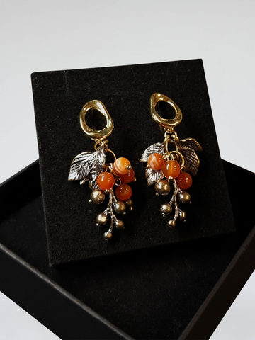 Серьги из сердолика